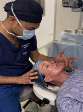 Doctor treating a patient